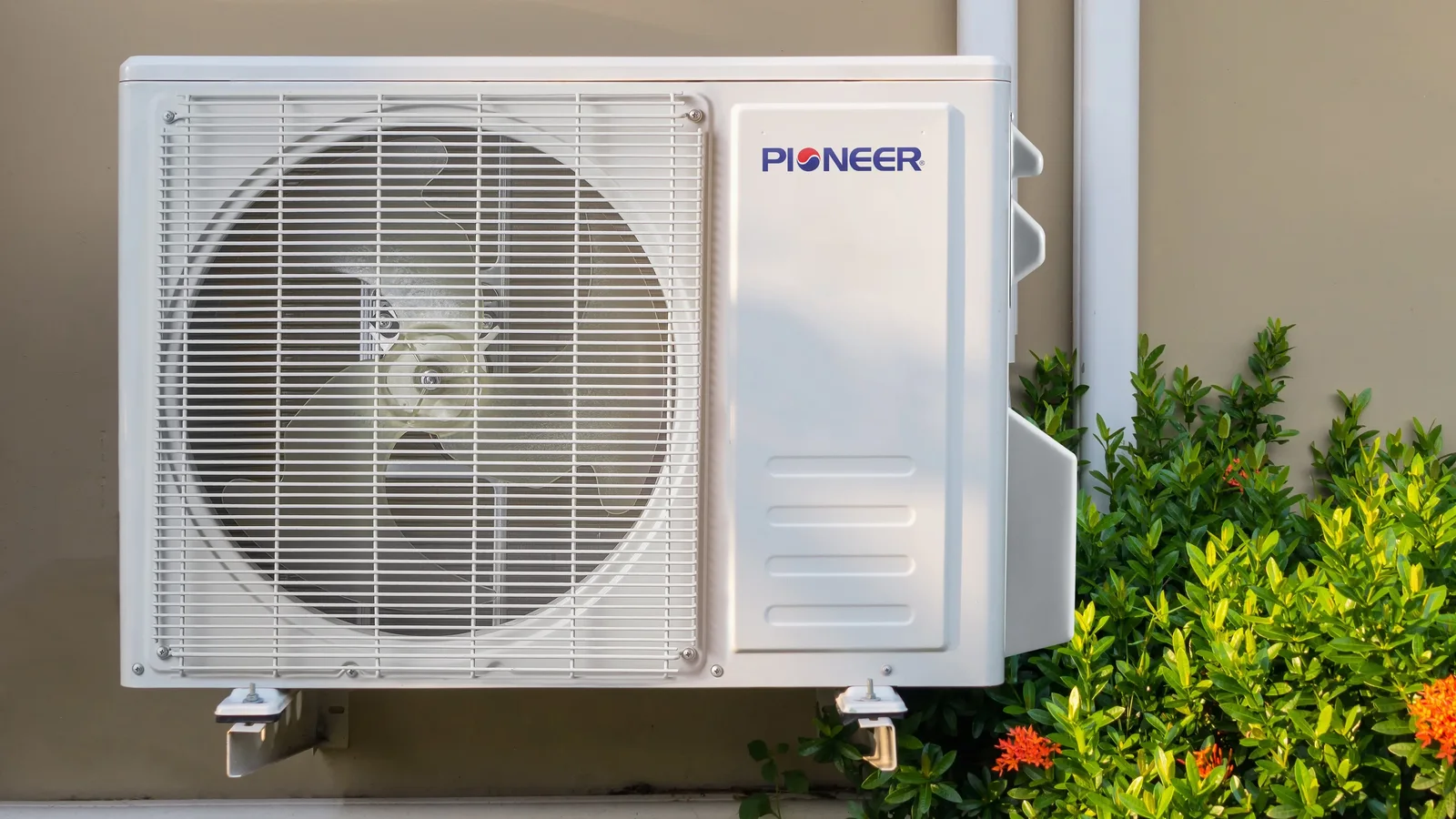 Pioneer DIY mini split — Pioneer outdoor condenser unit mounted outside a home, Pioneer DIY install explained for 2026