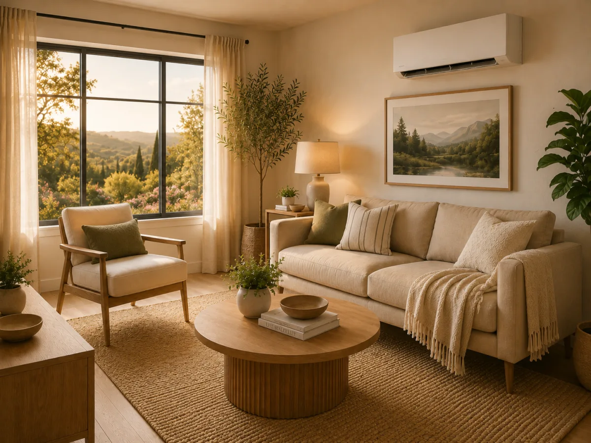 EPA Section 608 and homeowner mini split refrigerant installation — a wall-mounted ductless head installed with pre-charged line sets, the setup that avoids field refrigerant handling